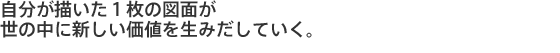 自分が描いた1枚の図面が世の中に新しい価値を生みだしていく。